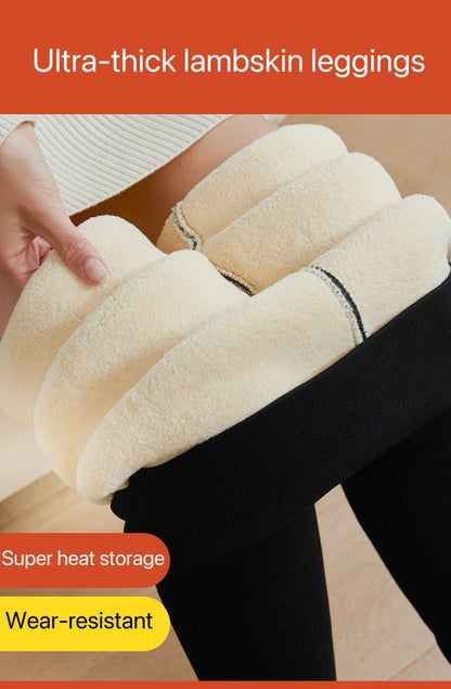 1pcs Winter Leggings Women Cotton Extra Thick Warm Pants Fashion Thermal Legging Slim Black Elastic High Waist Solid Leggings