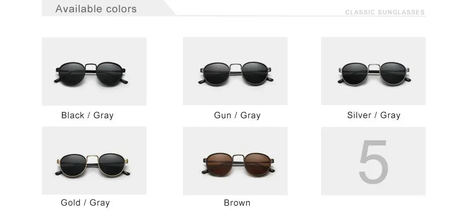 KINGSEVEN Brand Original Causal Round Frame Sunglasses Men Polarized UV400 Luxury Retro Women Driving Summer Fishing Glasses