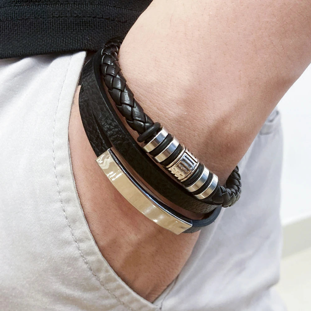 Bracelete Trandy Leather Couro